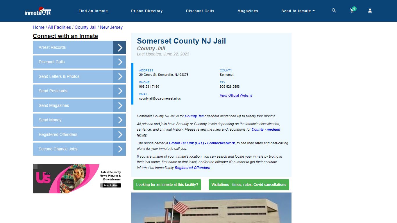 Somerset County NJ Jail - Inmate Locator - Somerville, NJ